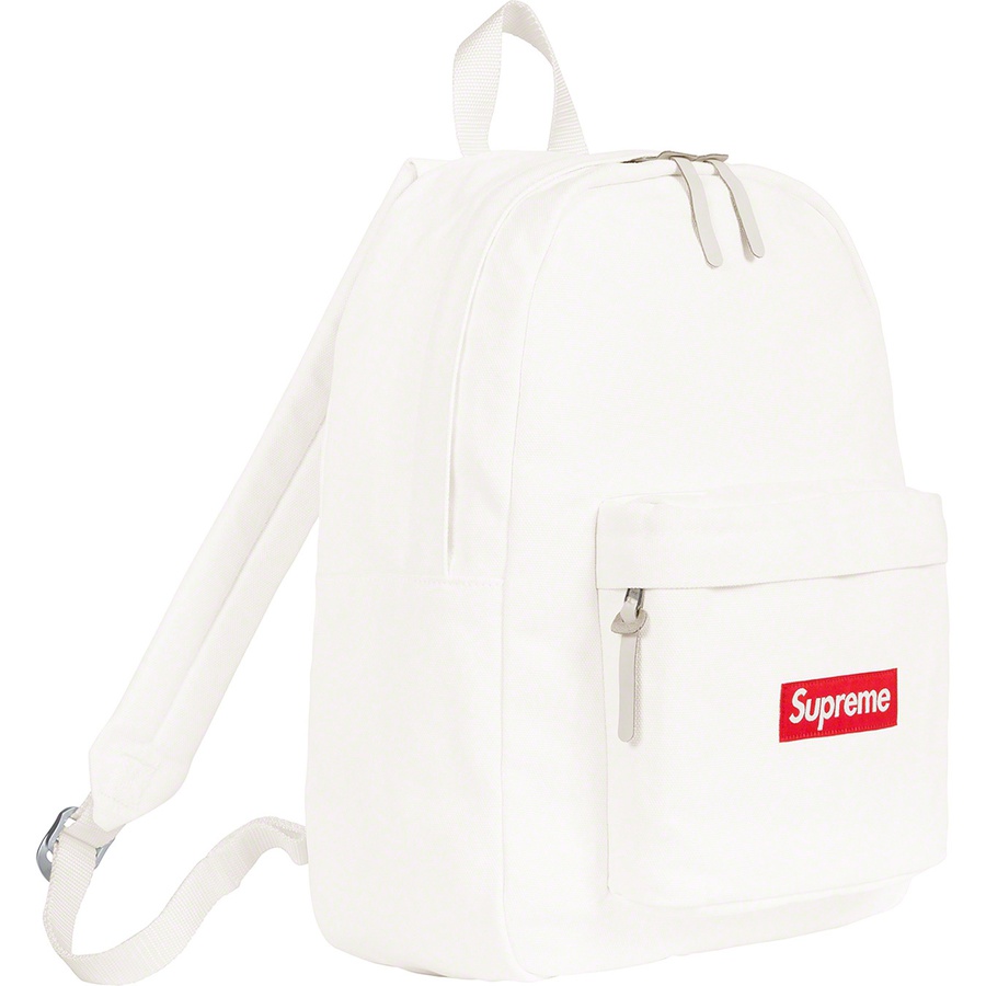 Details on Canvas Backpack White from fall winter
                                                    2021 (Price is $110)