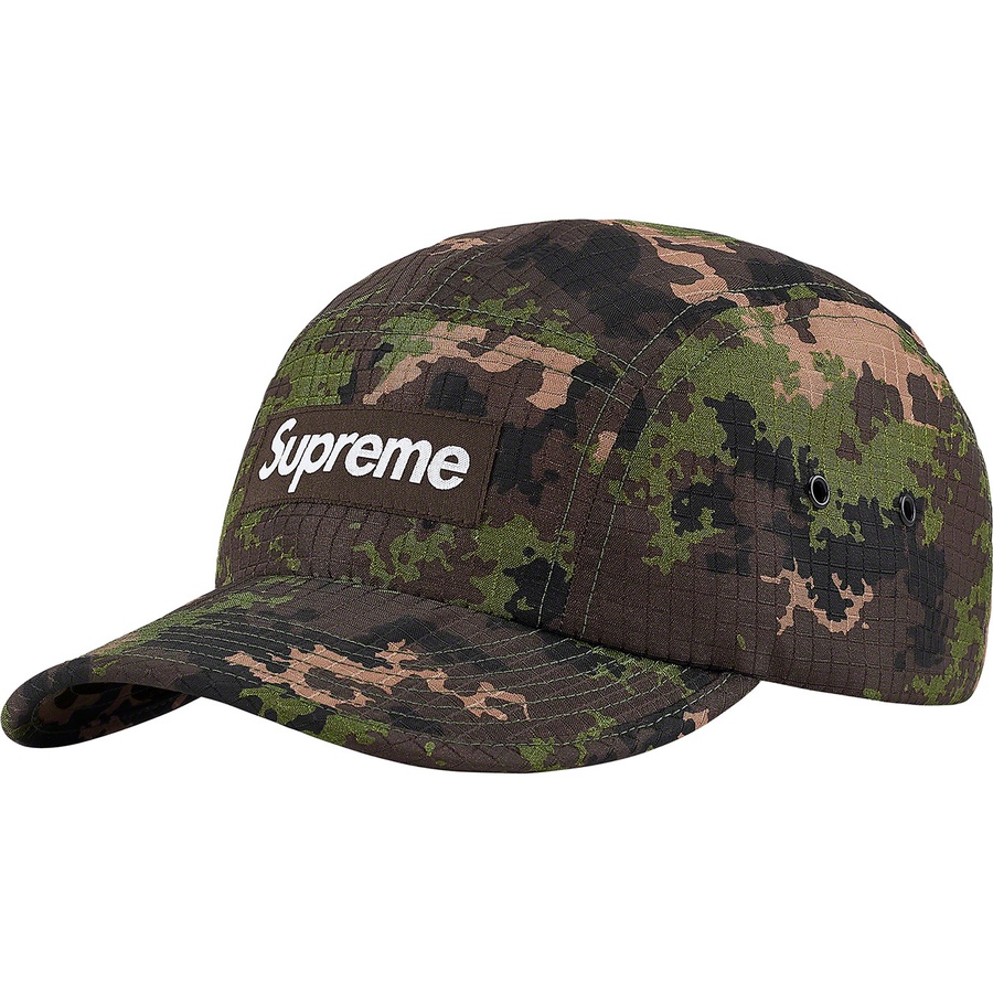 Details on Camo Ripstop Camp Cap Woodland Camo from fall winter 2021 (Price is $48)