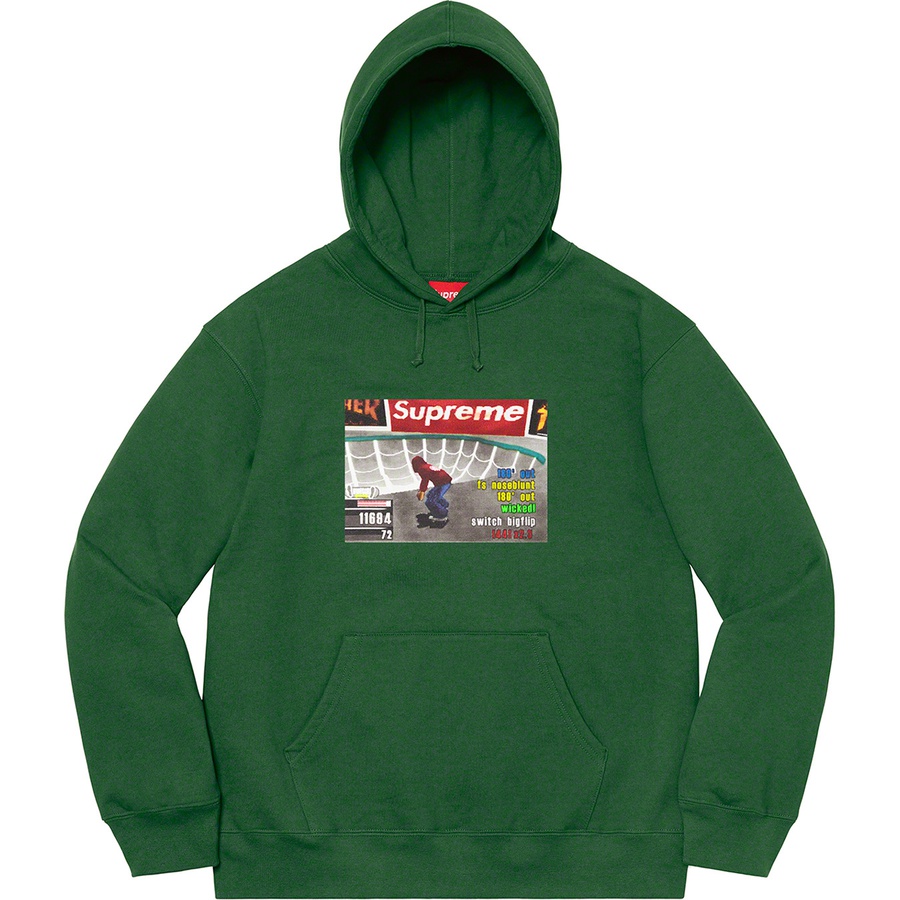 Details on Supreme Thrasher Hooded Sweatshirt Green from fall winter 2021 (Price is $168)