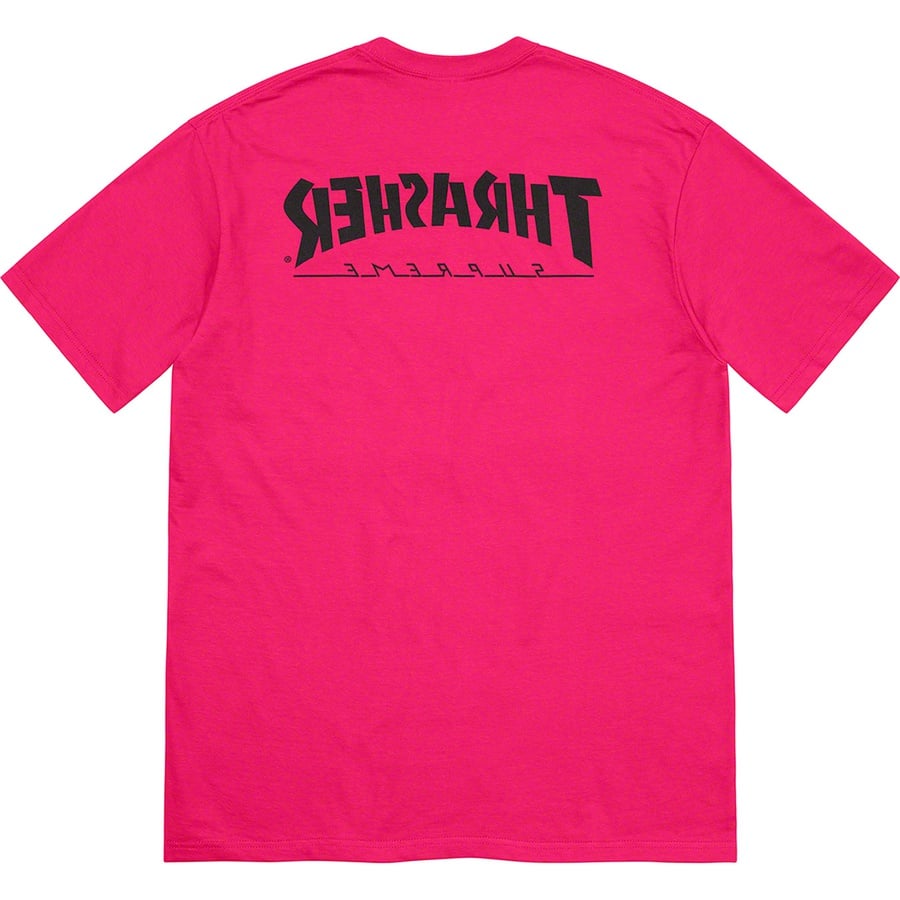 Details on Supreme Thrasher Game Tee Pink from fall winter
                                                    2021 (Price is $44)