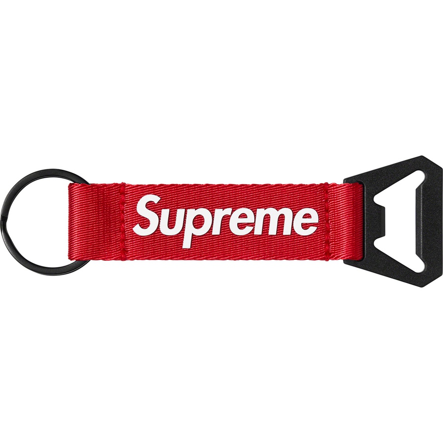 Details on Bottle Opener Webbing Keychain Red from fall winter
                                                    2021 (Price is $18)