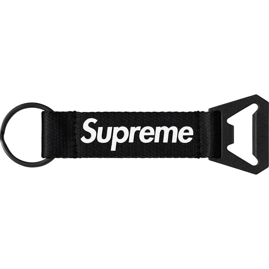 Details on Bottle Opener Webbing Keychain Black from fall winter
                                                    2021 (Price is $18)