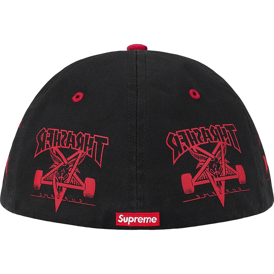 Details on Supreme Thrasher 6-Panel Black from fall winter
                                                    2021 (Price is $54)