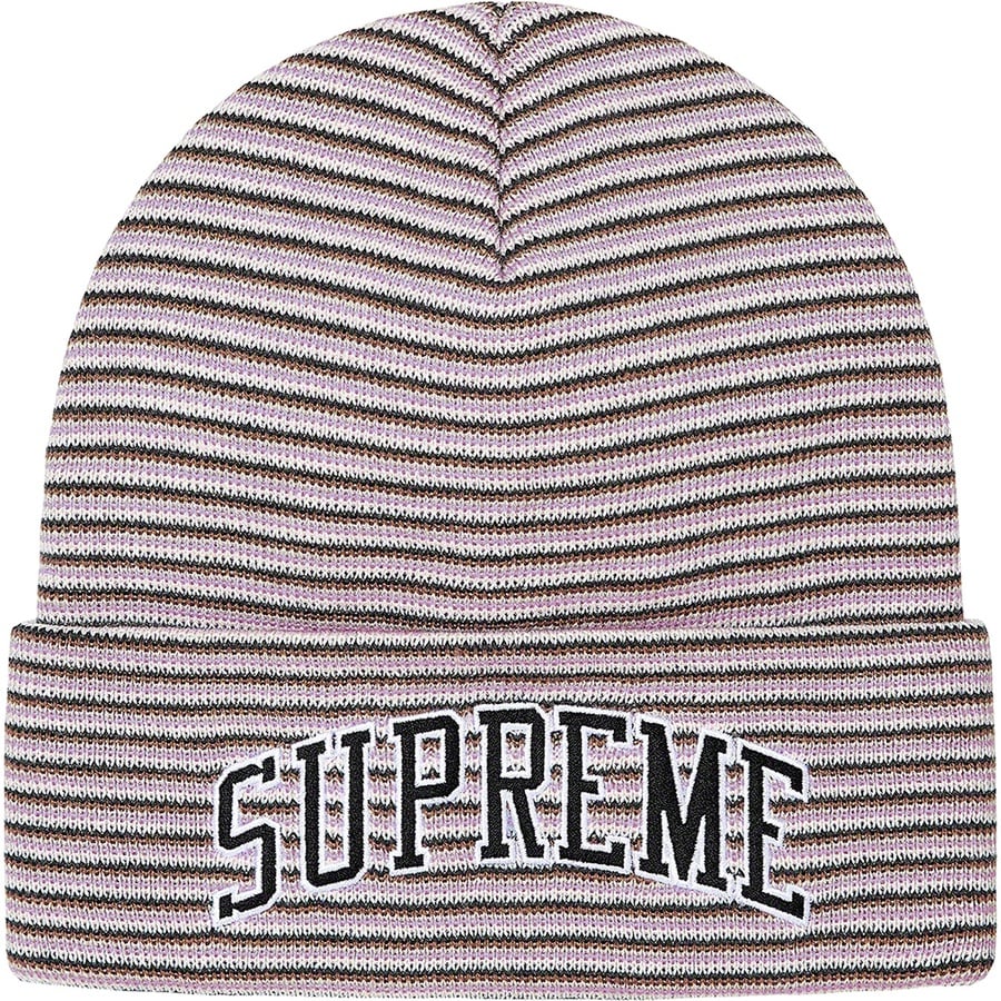 Details on Rainbow Stripe Beanie Pink from fall winter 2021 (Price is $38)