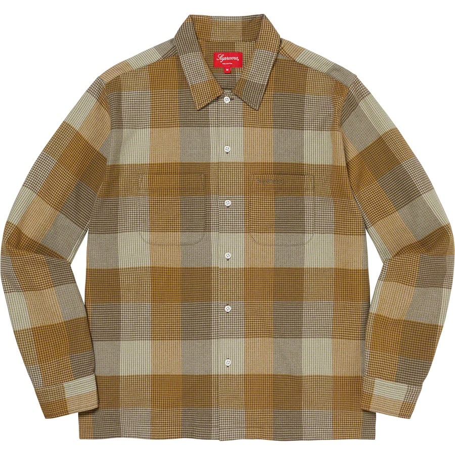 Details on Plaid Flannel Shirt Olive from fall winter 2021 (Price is $128)