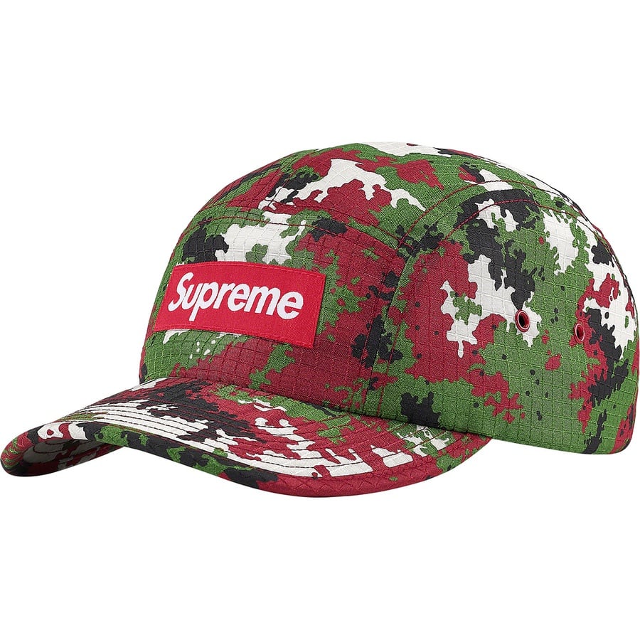 Details on Camo Ripstop Camp Cap Red Camo from fall winter 2021 (Price is $48)