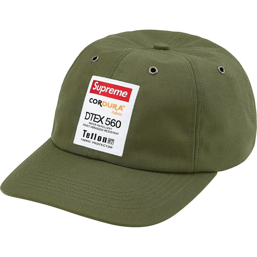 Details on Cordura Teflon Label 6-Panel Olive from fall winter
                                                    2021 (Price is $48)