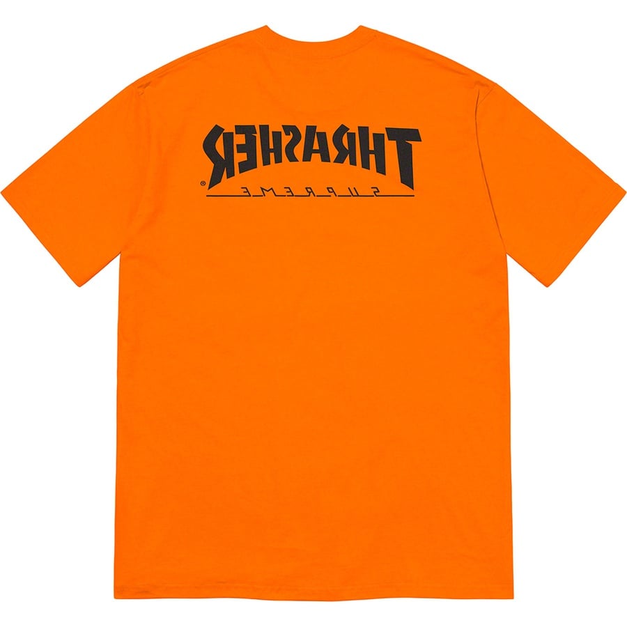 Details on Supreme Thrasher Game Tee Orange from fall winter 2021 (Price is $44)