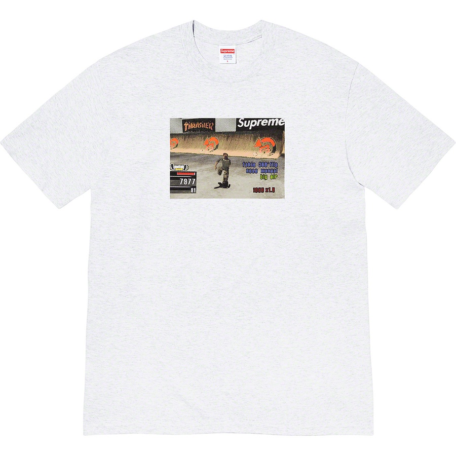 Details on Supreme Thrasher Game Tee Ash Grey from fall winter
                                                    2021 (Price is $44)