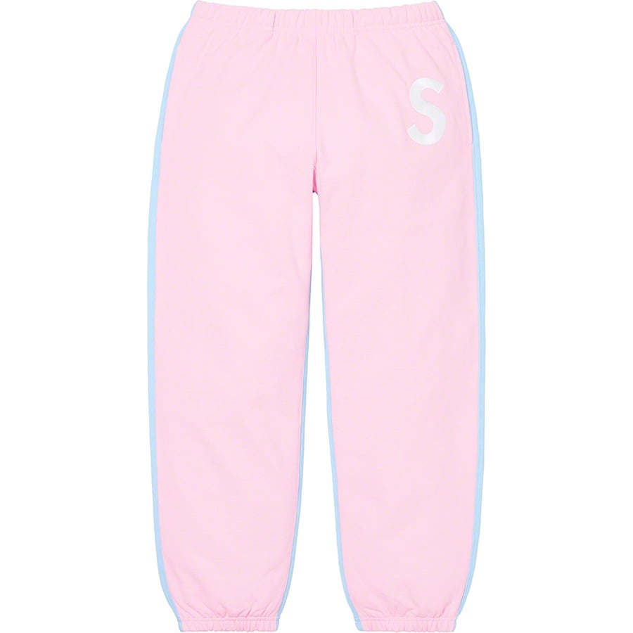 Details on S Logo Split Sweatpant Light Pink from fall winter
                                                    2021 (Price is $158)