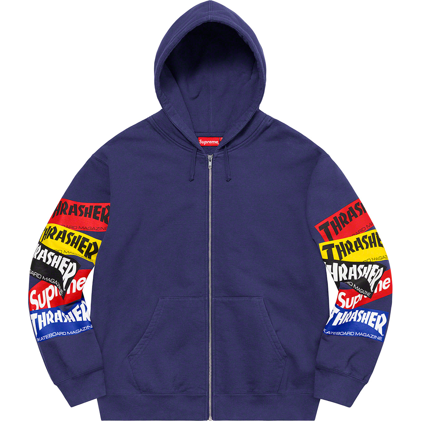 Supreme®/Thrasher® Multi Logo Zip Up Hooded Sweatshirt - Supreme 