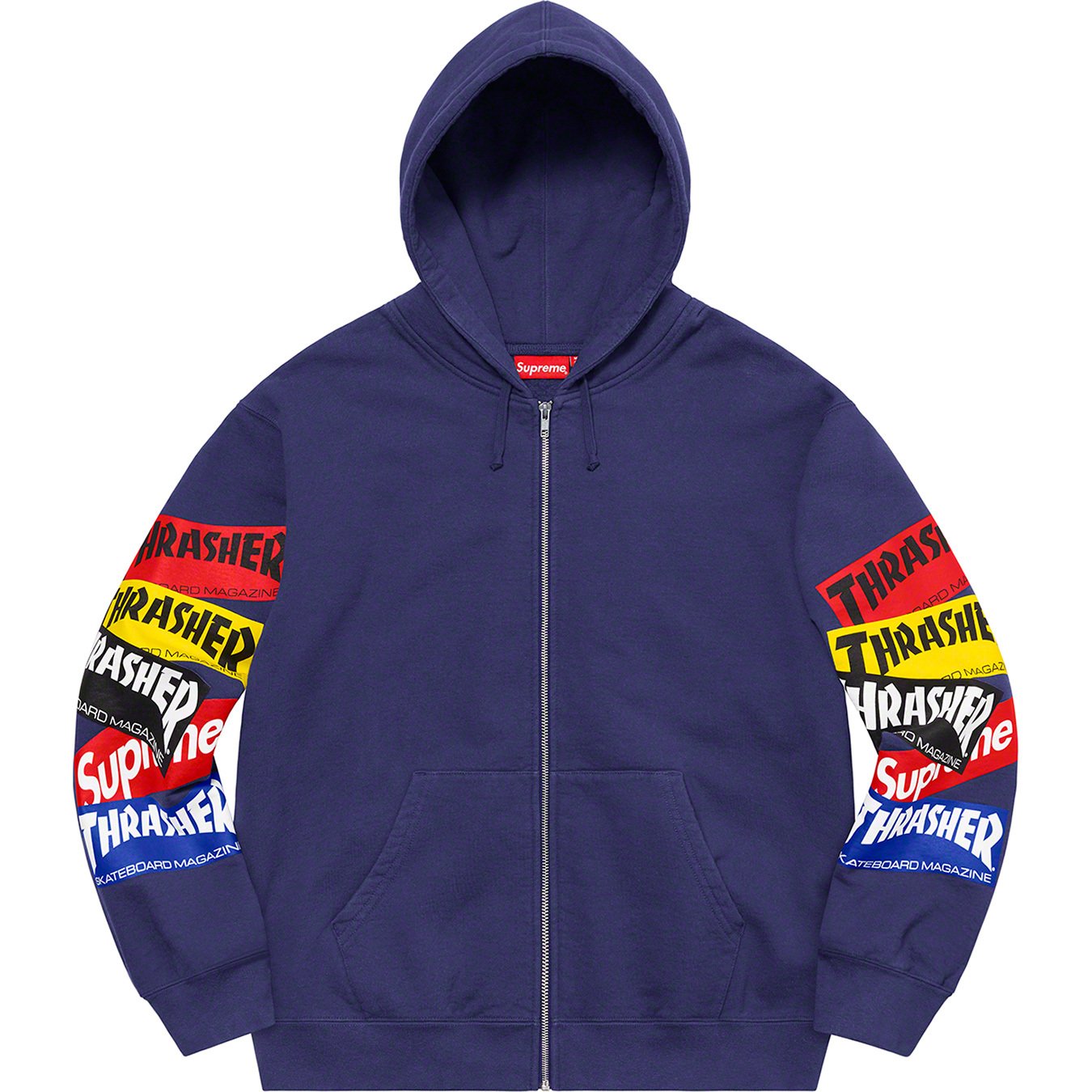 Thrasher Multi Logo Zip Up Hooded Sweatshirt - fall winter 2021