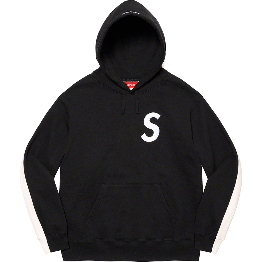 Details on S Logo Split Hooded Sweatshirt Black from fall winter
                                                    2021 (Price is $168)