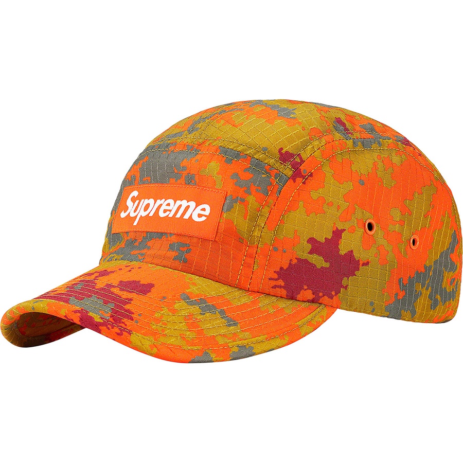 Details on Camo Ripstop Camp Cap Orange Camo from fall winter 2021 (Price is $48)