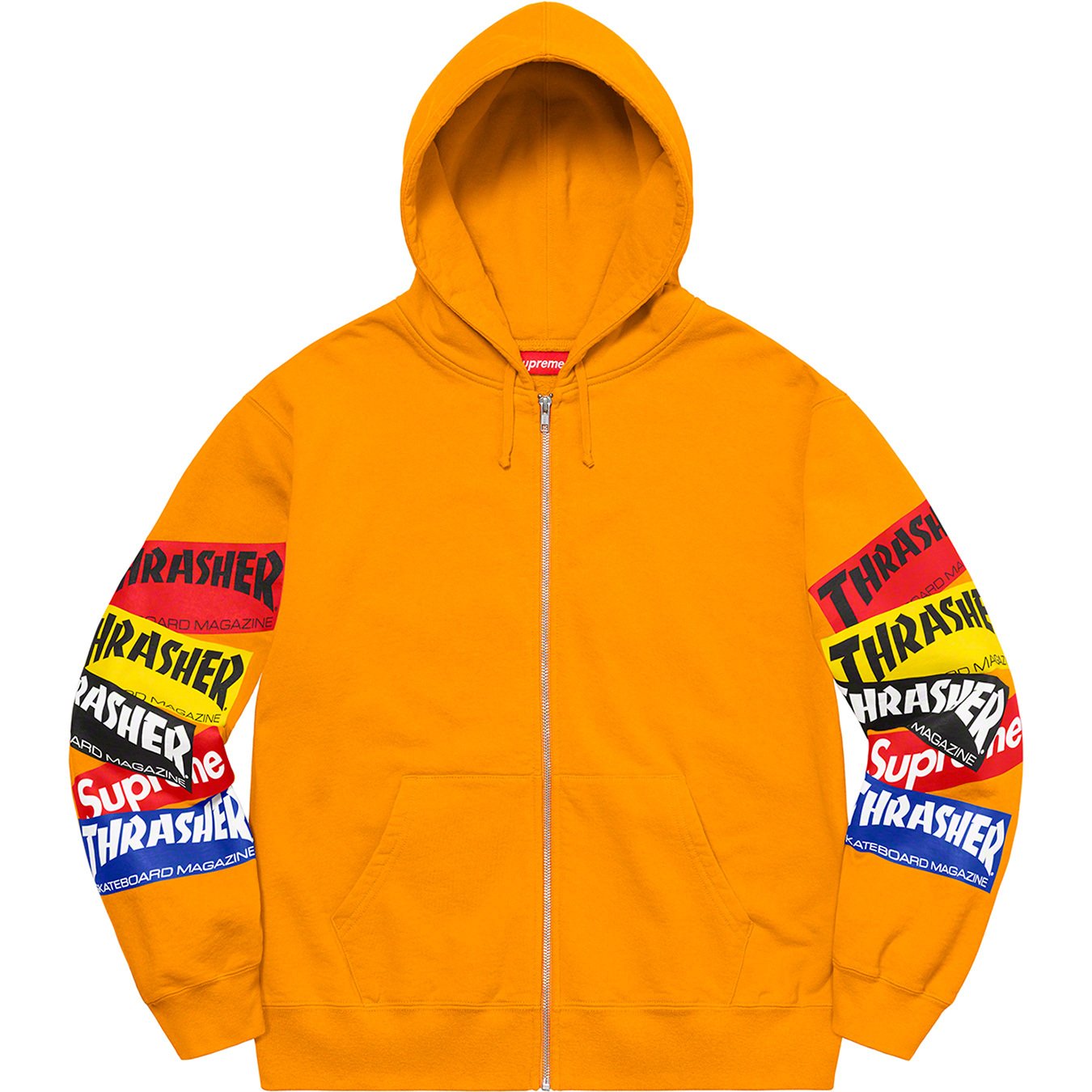 Thrasher Multi Logo Zip Up Hooded Sweatshirt - fall winter 2021