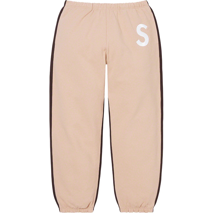 Details on S Logo Split Sweatpant Tan from fall winter
                                                    2021 (Price is $158)