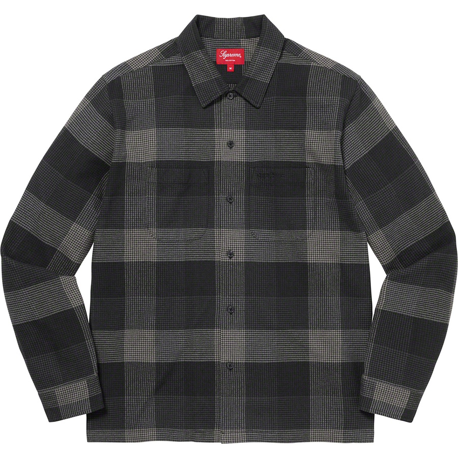 Supreme Plaid Flannel Shirt (FW21) - Black - $128