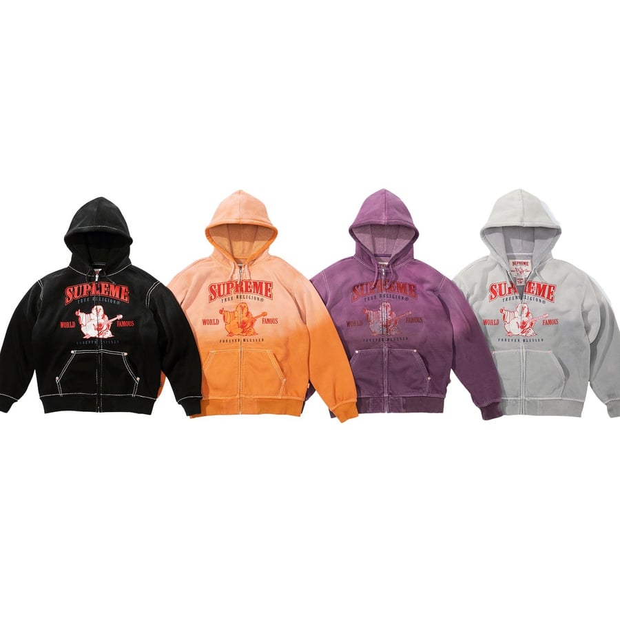 Details on Supreme True Religion Zip Up Hooded Sweatshirt from fall winter
                                            2021 (Price is $238)