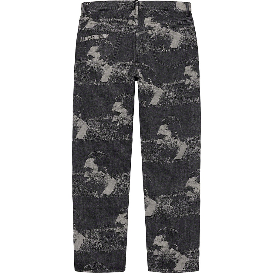 Details on John Coltrane A Love Supreme Regular Jean Black from fall winter 2021 (Price is $198)