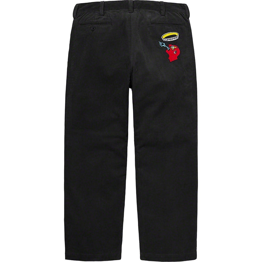 Details on Gonz Corduroy Chino Pant Black from fall winter
                                                    2021 (Price is $148)