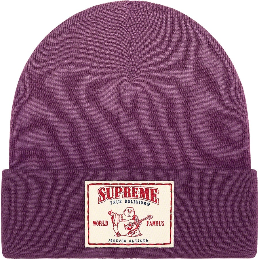 Details on Supreme True Religion Beanie Purple from fall winter 2021 (Price is $40)