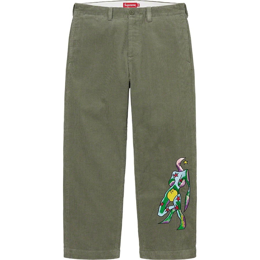 Details on Gonz Corduroy Chino Pant Dusty Green from fall winter
                                                    2021 (Price is $148)