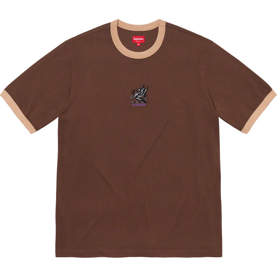 Details on Dragon Ringer Tee Brown from fall winter
                                                    2021 (Price is $68)