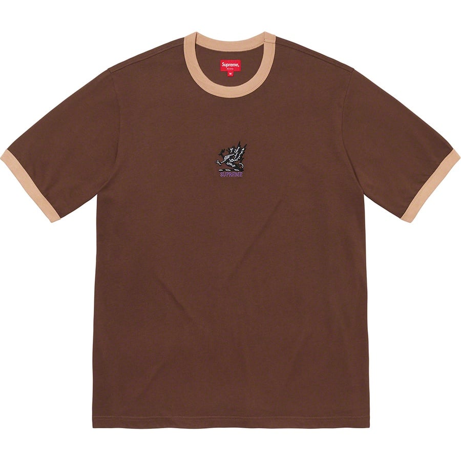 Details on Dragon Ringer Tee Brown from fall winter
                                                    2021 (Price is $68)