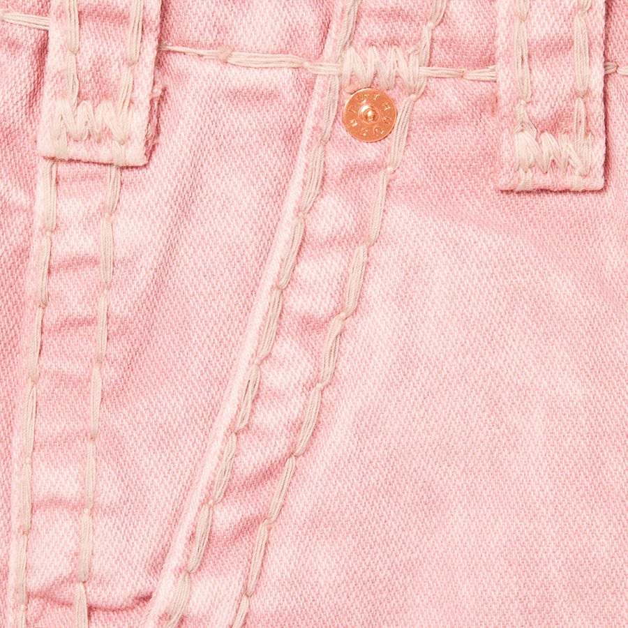 Details on Supreme True Religion Denim Cargo Pant Pink from fall winter
                                                    2021 (Price is $228)