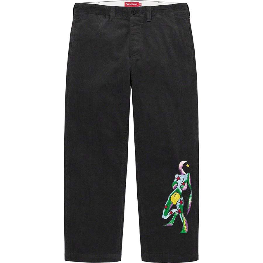 Details on Gonz Corduroy Chino Pant Black from fall winter
                                                    2021 (Price is $148)