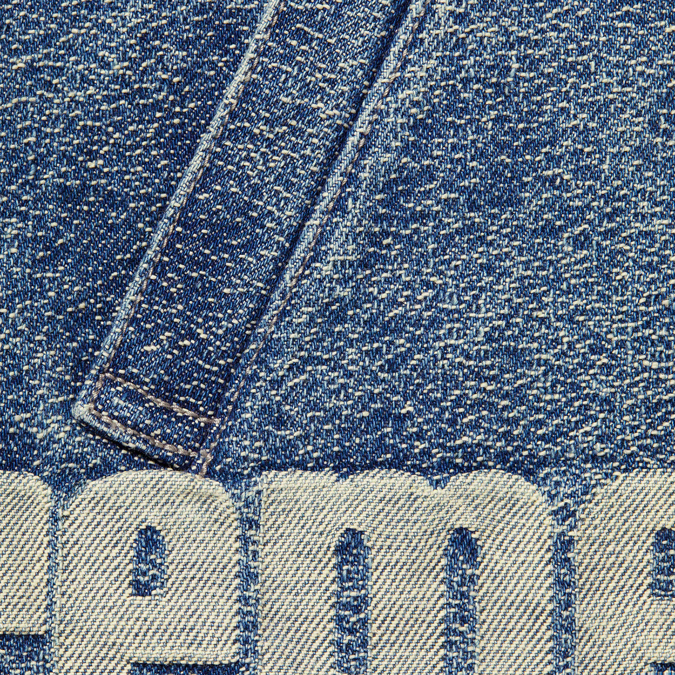 DARK BLUE DENIM LOVE X SUPREME FABRIC