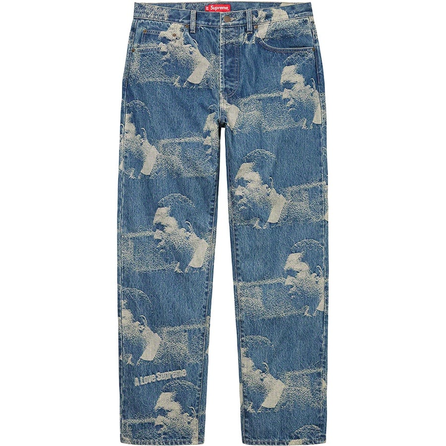 Details on John Coltrane A Love Supreme Regular Jean Blue from fall winter 2021 (Price is $198)