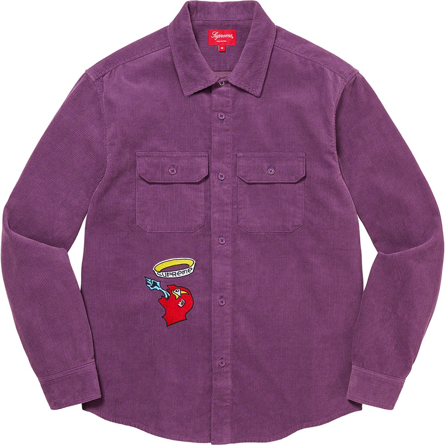 Supreme Gonz Corduroy Work Shirt (FW21) - Purple - $138