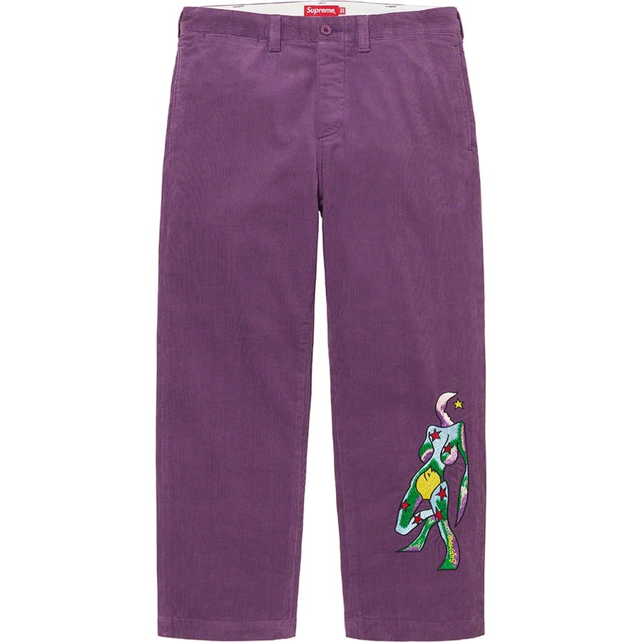 Details on Gonz Corduroy Chino Pant Purple from fall winter
                                                    2021 (Price is $148)