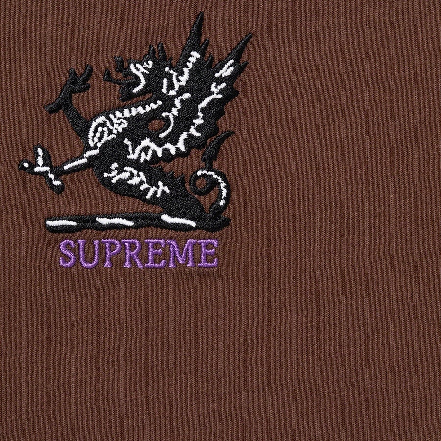 Details on Dragon Ringer Tee Brown from fall winter
                                                    2021 (Price is $68)