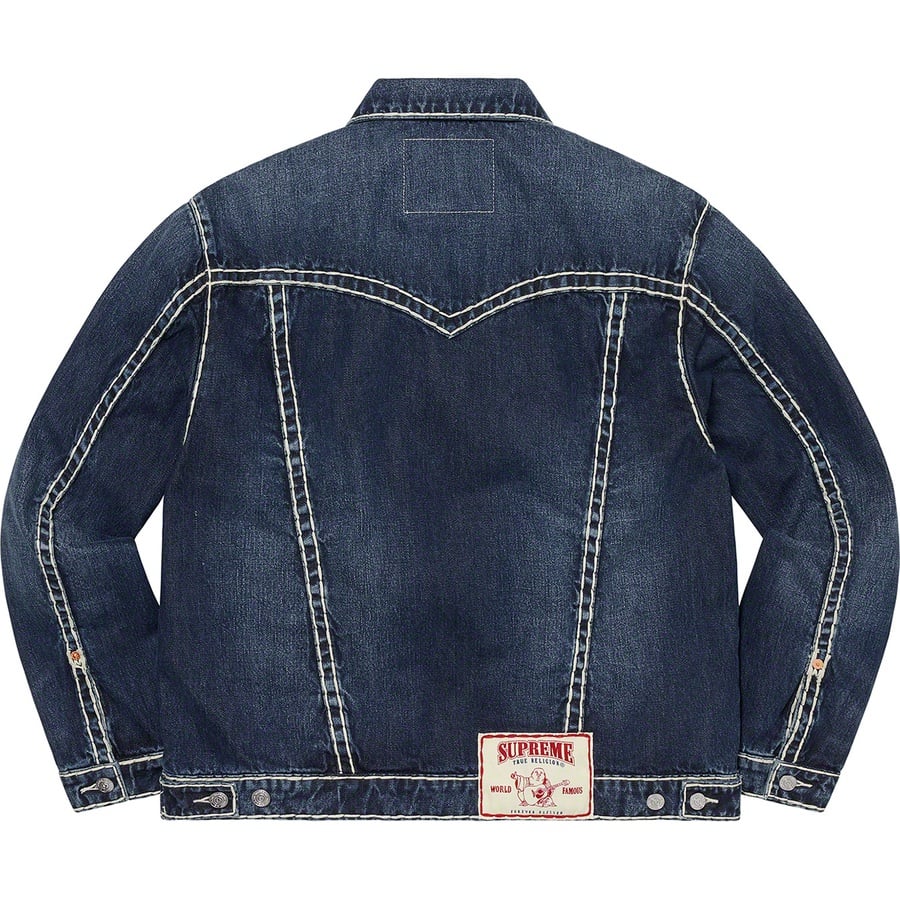 Details on Supreme True Religion Denim Trucker Jacket Washed Blue from fall winter
                                                    2021 (Price is $268)