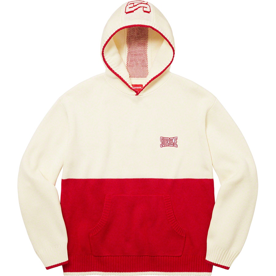 Details on 2-Tone Hooded Sweater White from fall winter
                                                    2021 (Price is $158)