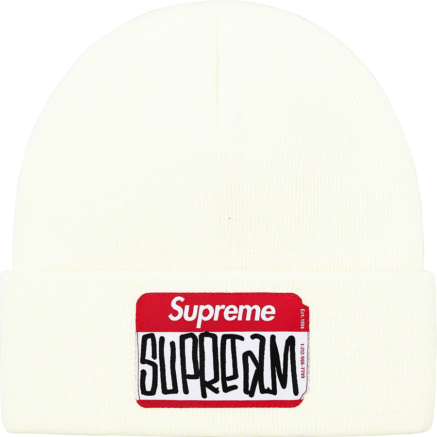 Details on Gonz Nametag Beanie Natural from fall winter
                                                    2021 (Price is $38)