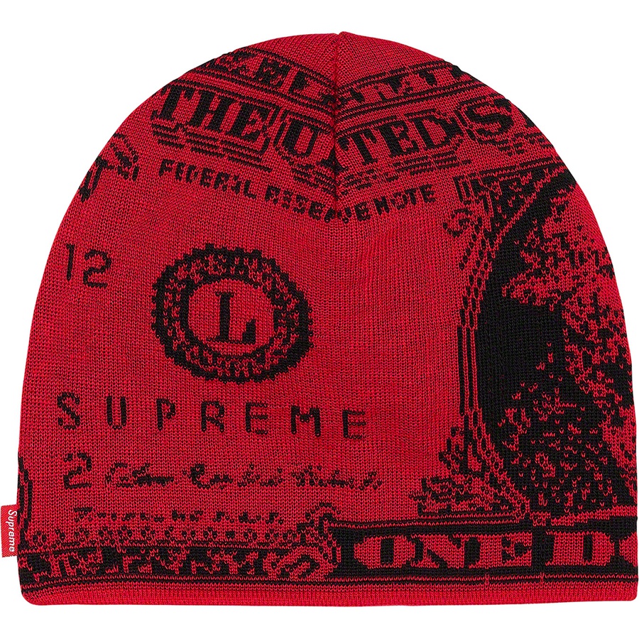 Details on Dollar Beanie Red from fall winter
                                                    2021 (Price is $38)