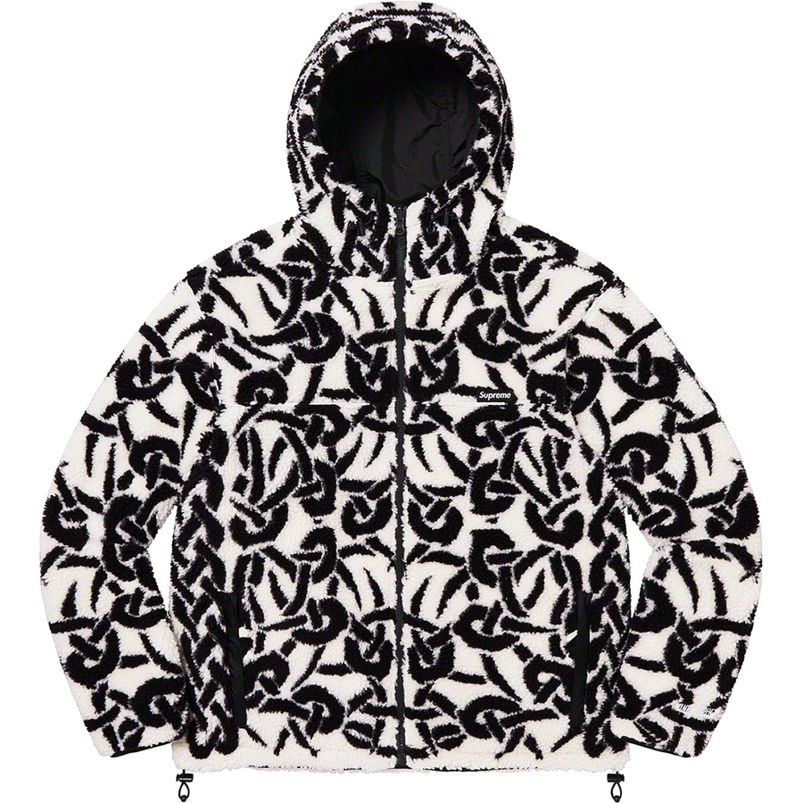 Details on Celtic Knot Reversible WINDSTOPPER Fleece Hooded Jacket Stone from fall winter
                                                    2021 (Price is $238)