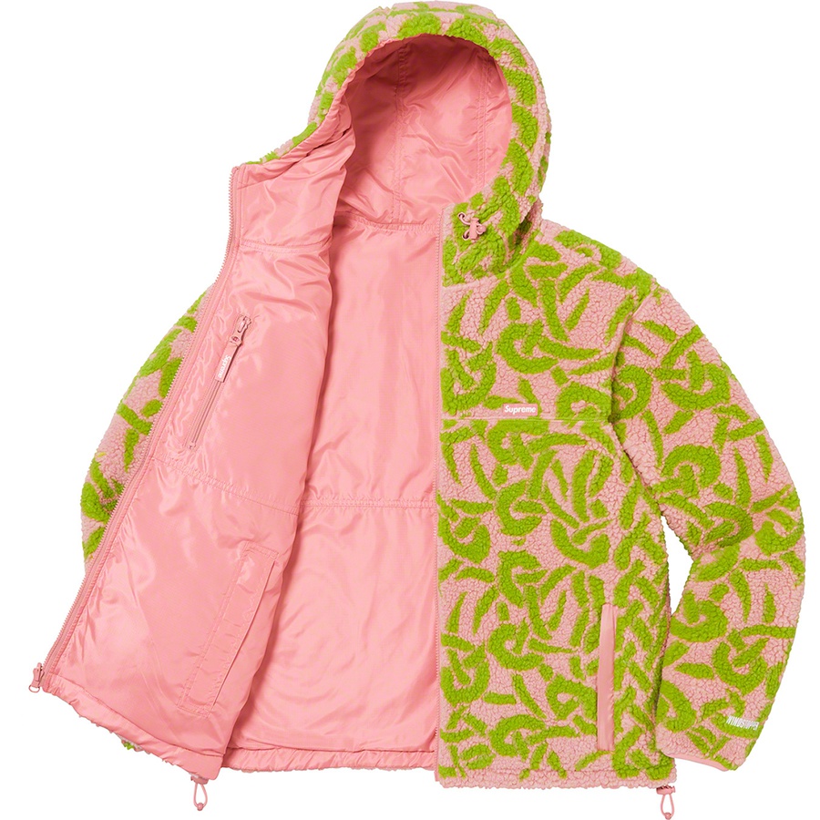 Details on Celtic Knot Reversible WINDSTOPPER Fleece Hooded Jacket Dusty Pink from fall winter
                                                    2021 (Price is $238)
