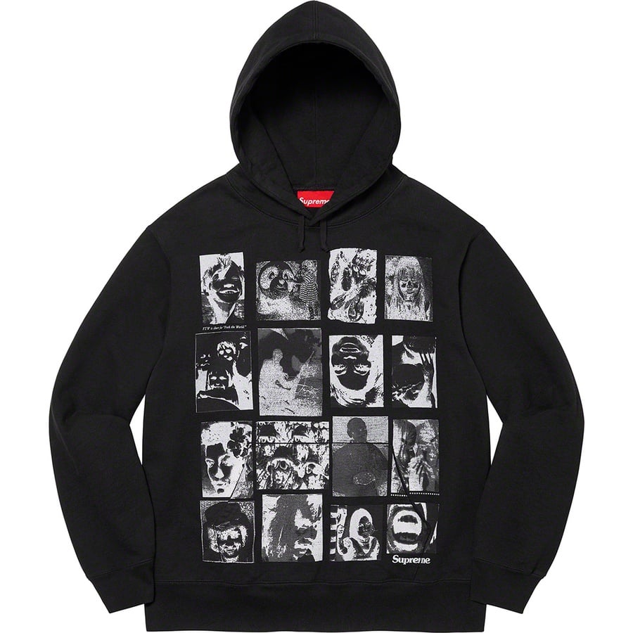 Details on Collage Grid Hooded Sweatshirt Black from fall winter
                                                    2021 (Price is $168)