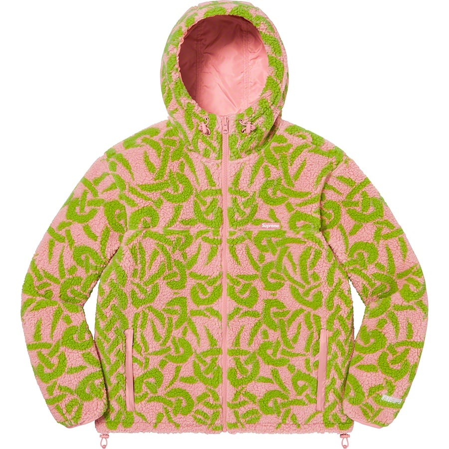 Details on Celtic Knot Reversible WINDSTOPPER Fleece Hooded Jacket Dusty Pink from fall winter
                                                    2021 (Price is $238)