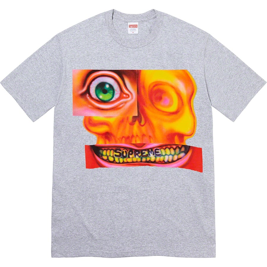 Details on Face Tee Heather Grey from fall winter 2021 (Price is $38)