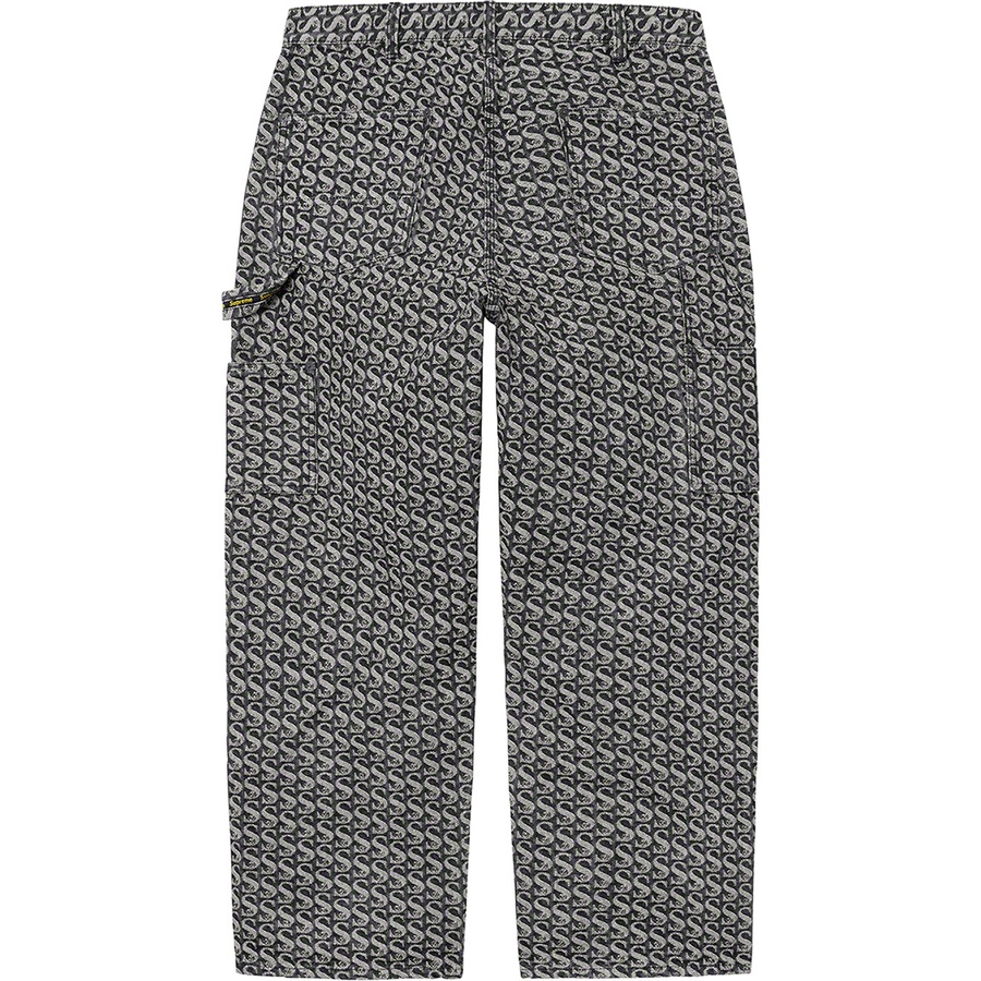 Supreme Monogram Double Knee Denim Painter Pant (FW21) - Black - $178