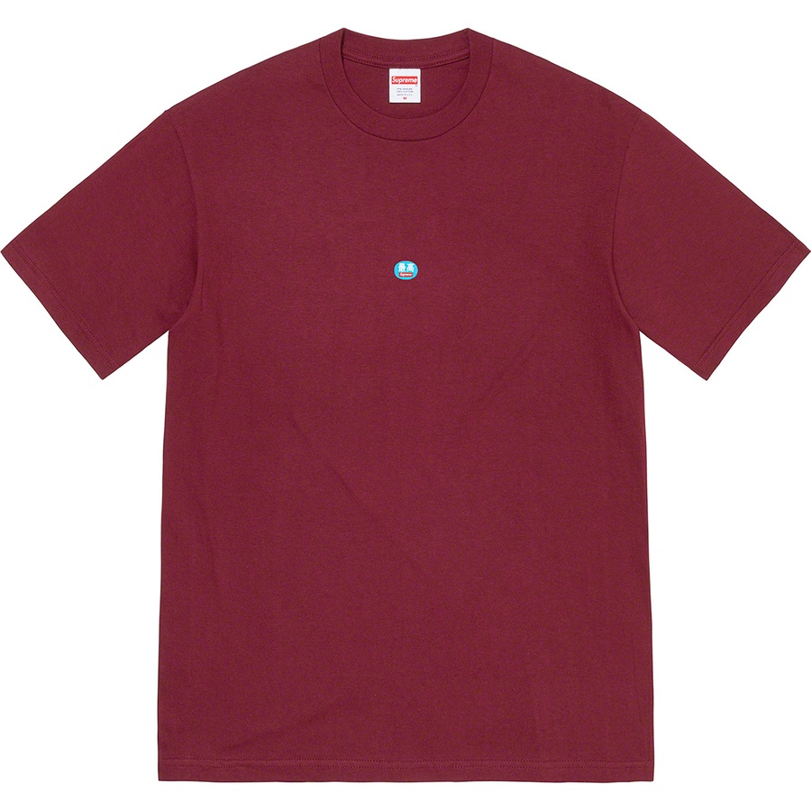 Details on Sticker Tee Burgundy from fall winter
                                                    2021 (Price is $38)