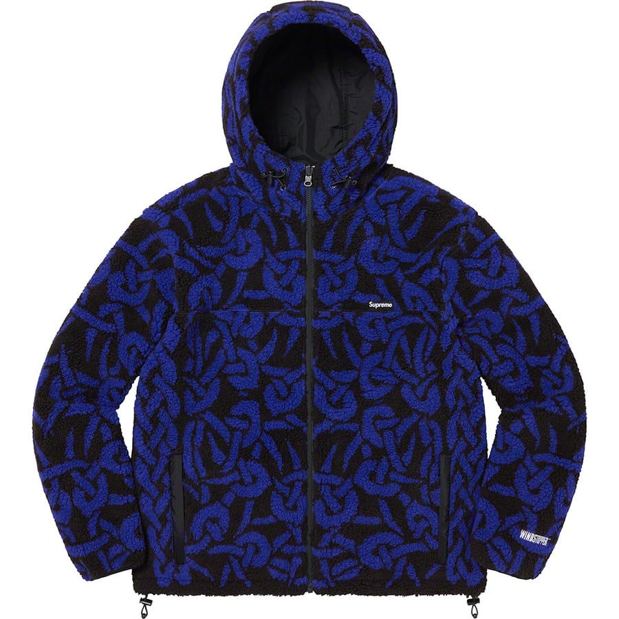 Details on Celtic Knot Reversible WINDSTOPPER Fleece Hooded Jacket Black from fall winter
                                                    2021 (Price is $238)