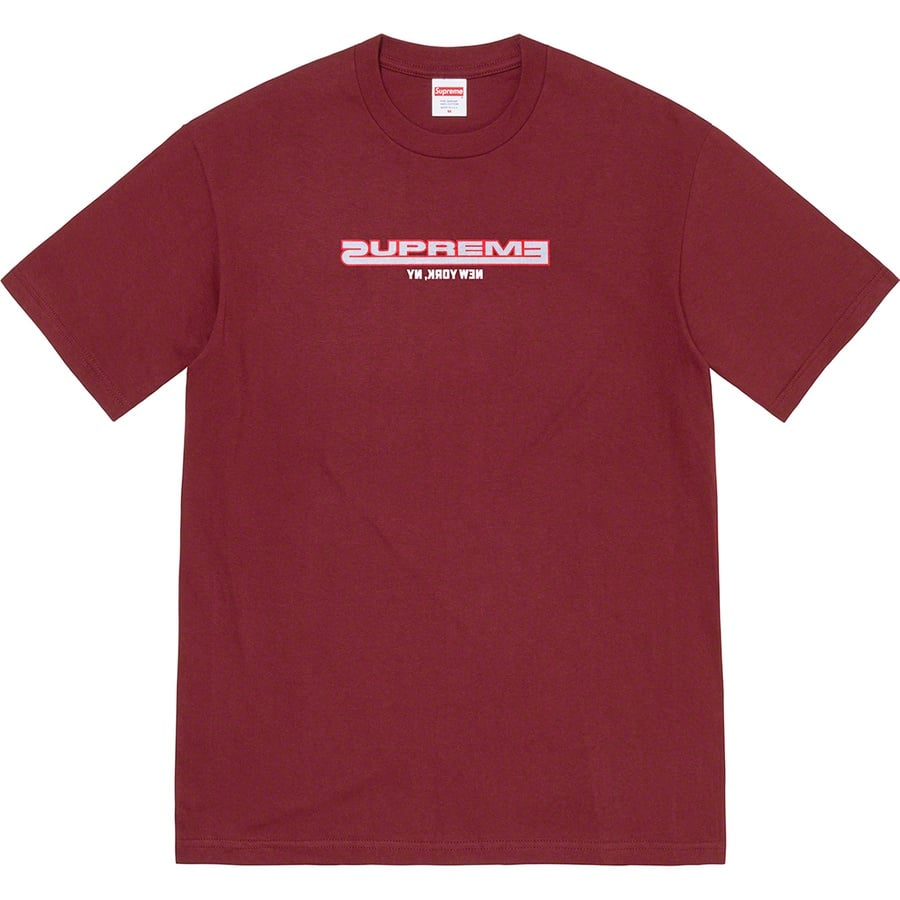 Details on Connected Tee Burgundy from fall winter 2021 (Price is $38)