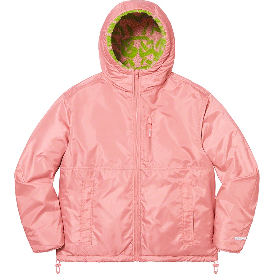 Details on Celtic Knot Reversible WINDSTOPPER Fleece Hooded Jacket Dusty Pink from fall winter 2021 (Price is $238)