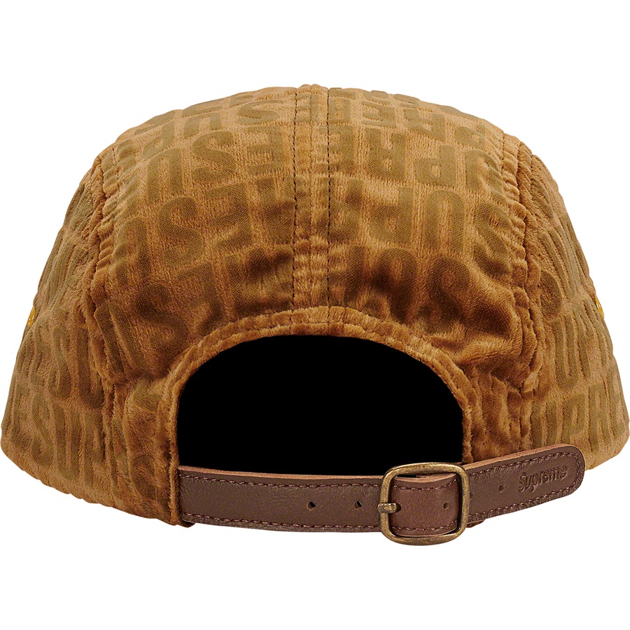 Details on Velvet Pattern Camp Cap Brown from fall winter
                                                    2021 (Price is $58)